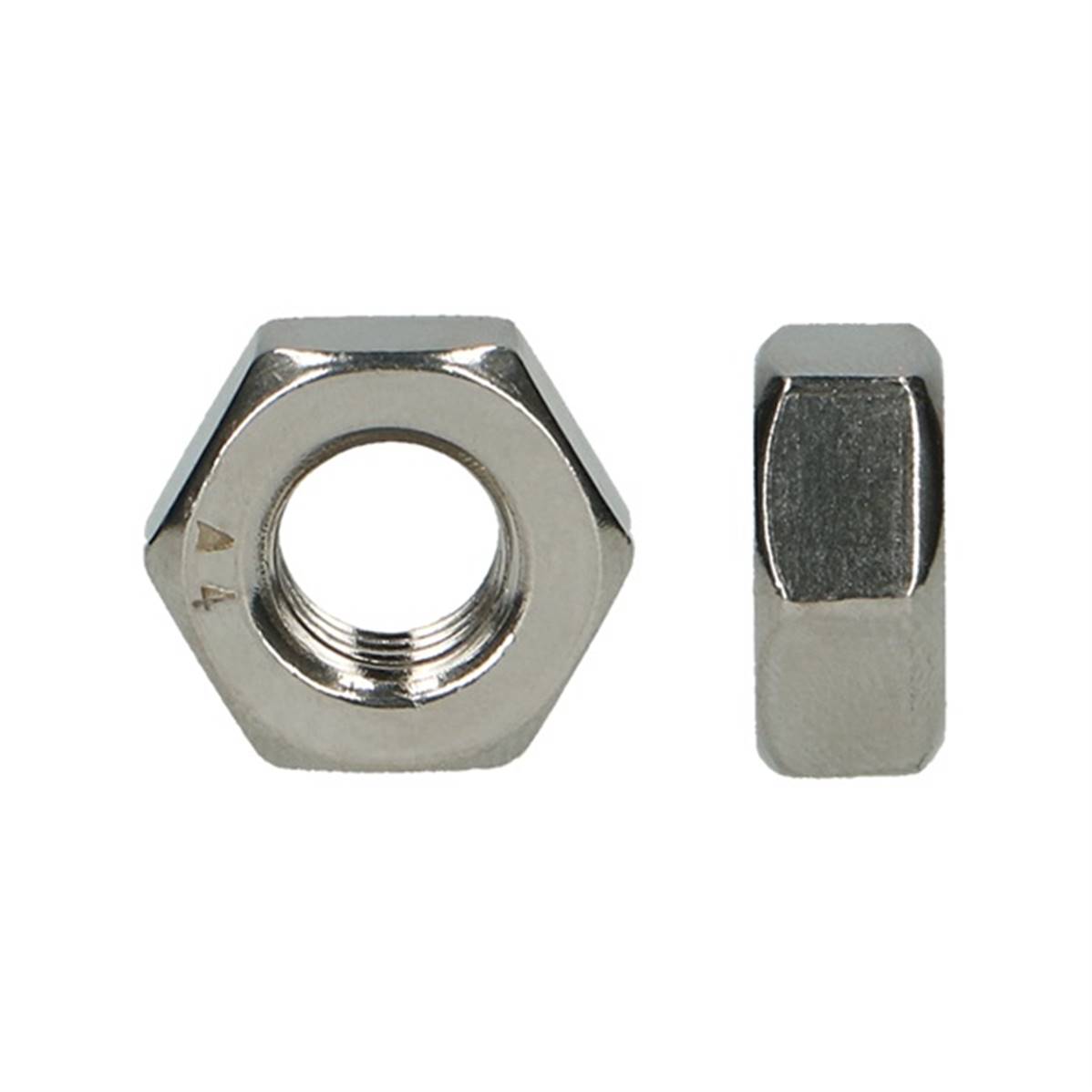 Écrou Hexagonal Hu Inox A2 Pas de 100 DIN 934 - Pas de 100 - Visserie à Pas  Fins