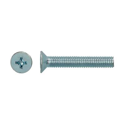 VIS METAUX TETE FRAISEE CRUCIFORME POZIDRIV DIN 965 4.8 ZINGUE BLANC M4x40